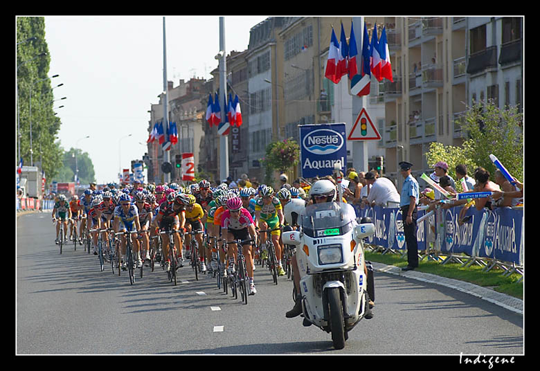 L'arrive du peloton