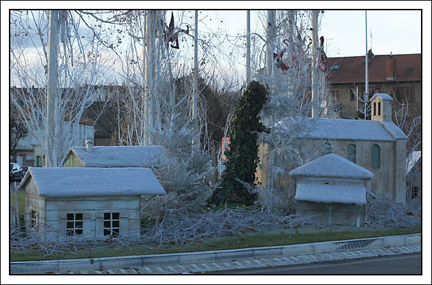 Village sous la neige