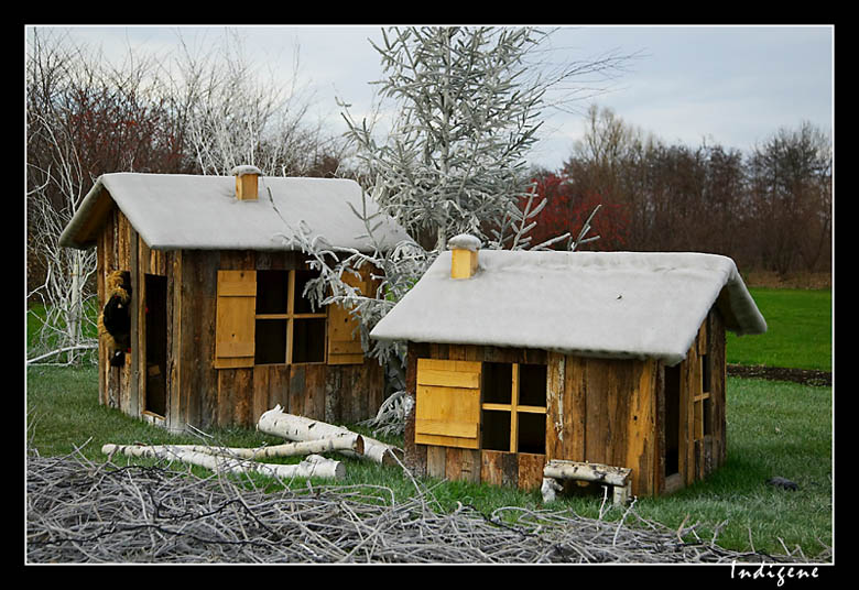 Les  cabanes de bois