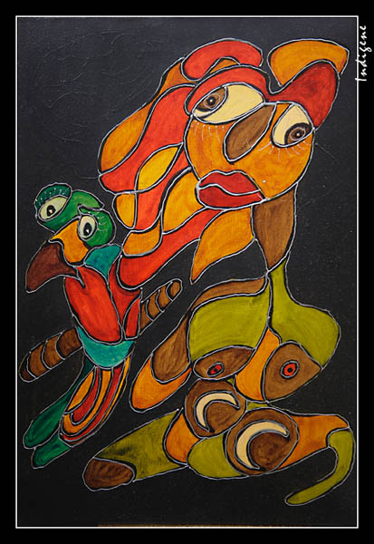 Vitrail  les oiseaux 