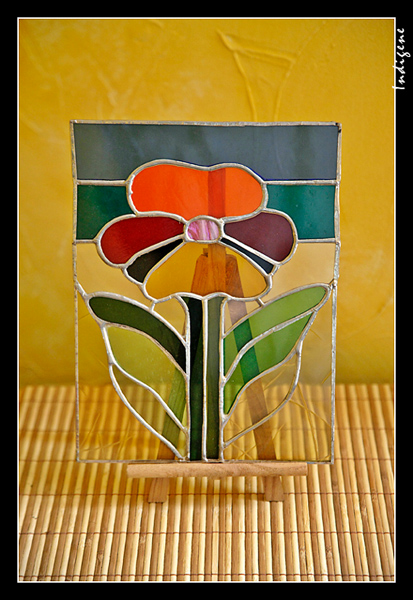 Vitrail  la fleur 