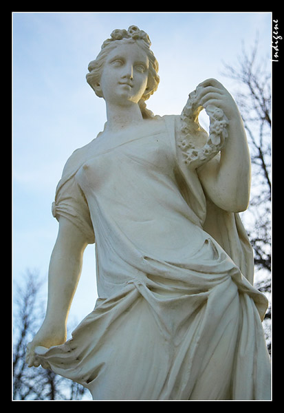 Jeune fille  la couronne de fleurs