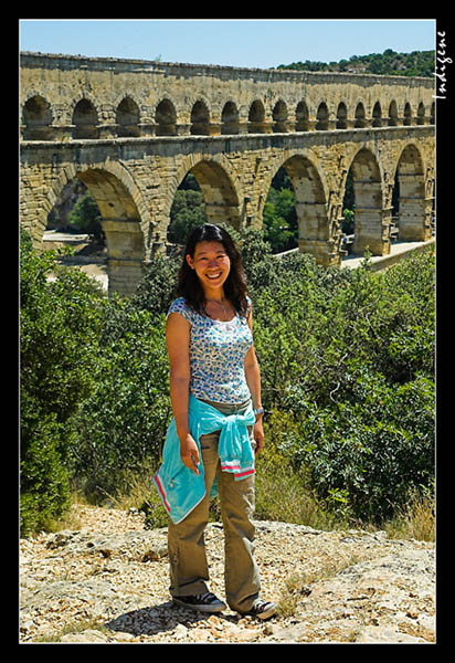 Touristes au Pont du Gard