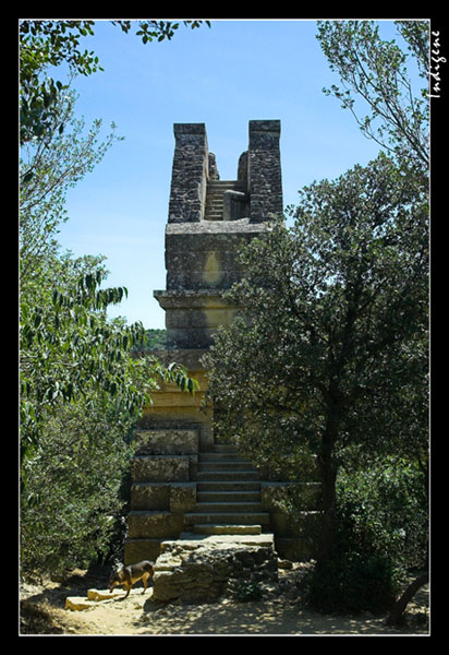 L'escalier du Pont du Gard