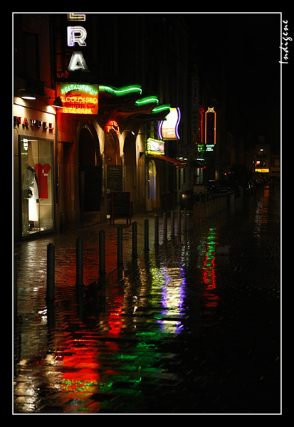 Reflet sur les pavs