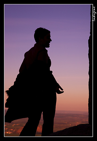 Ombre d'une jeune femme