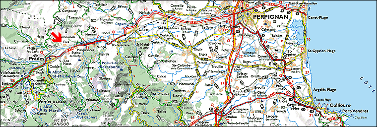 Carte du village d'Eus