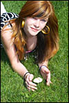 photo Cindy sur l'herbe